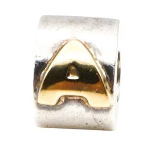 Chamilia 10K Gold Letter A Sterling Silver Initial Charm